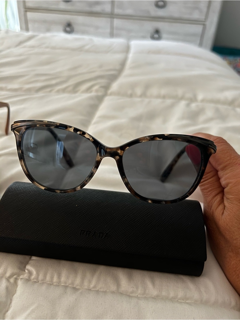 Ralph Lauren Women's Tortoiseshell Cat-Eye Sunglasses - Gray Lenses
